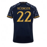 Real Madrid Antonio Rudiger #22 Vonkajší futbalový dres 2023-24 Krátky Rukáv